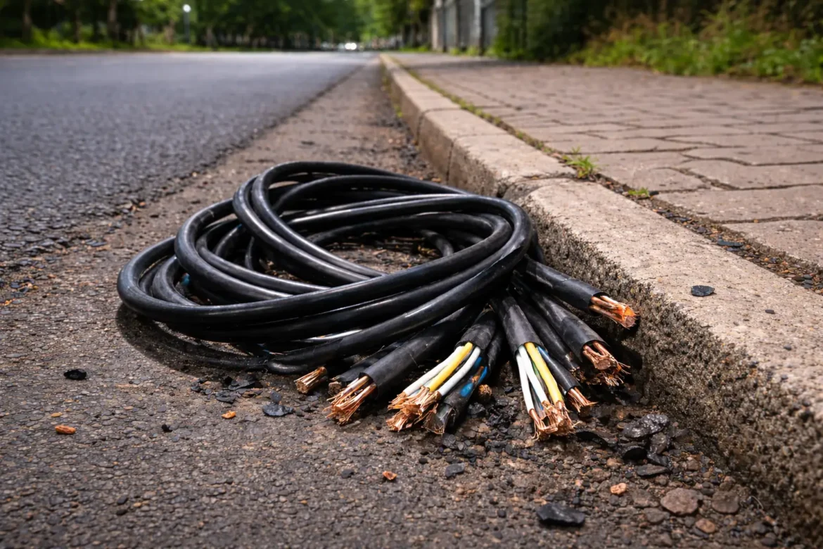 vandalismo na Avenida Safira em Foz do Iguaçu