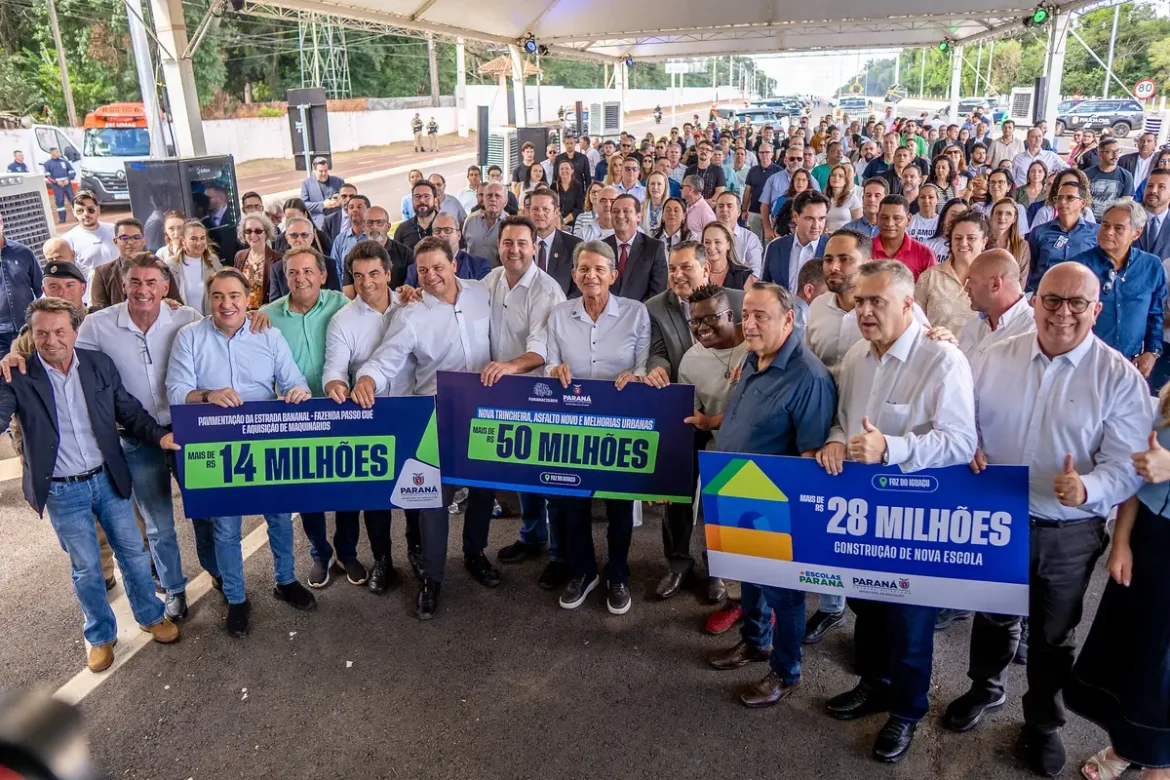 governador libera trecho da Rodovia das Cataratas e anuncia trincheira do Jupira