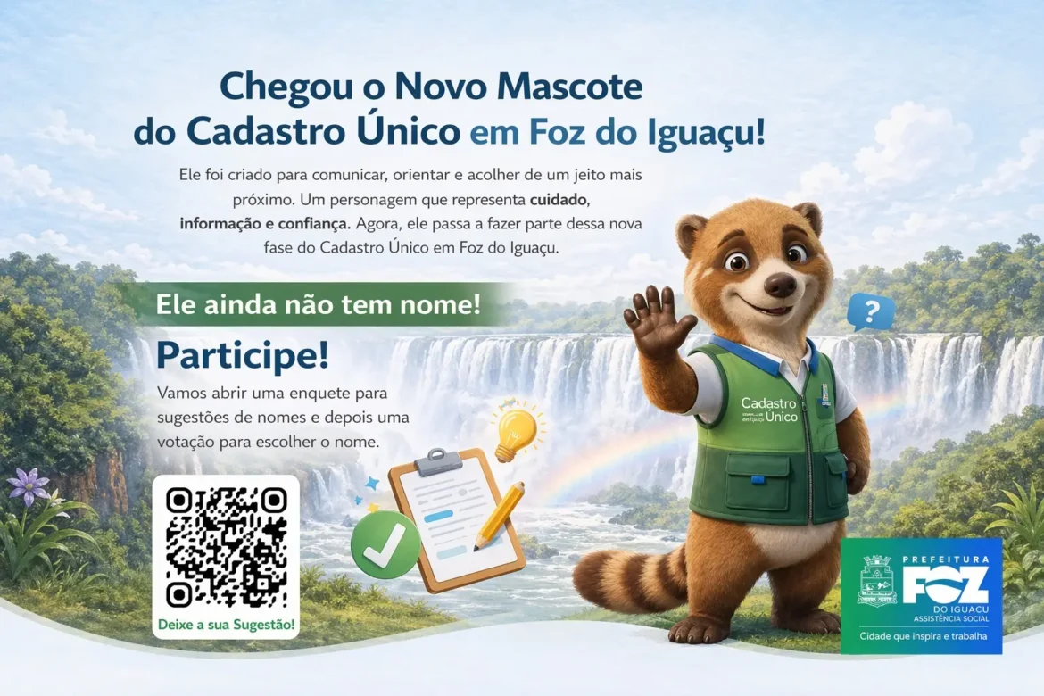 Mascote do Cadastro Único de Foz do Iguaçu