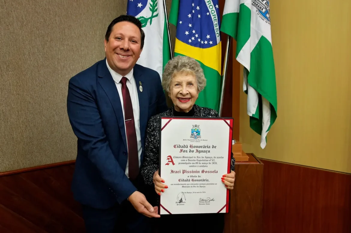 Iraci Pissinin Sossella Cidadã Honorária de Foz do Iguaçu